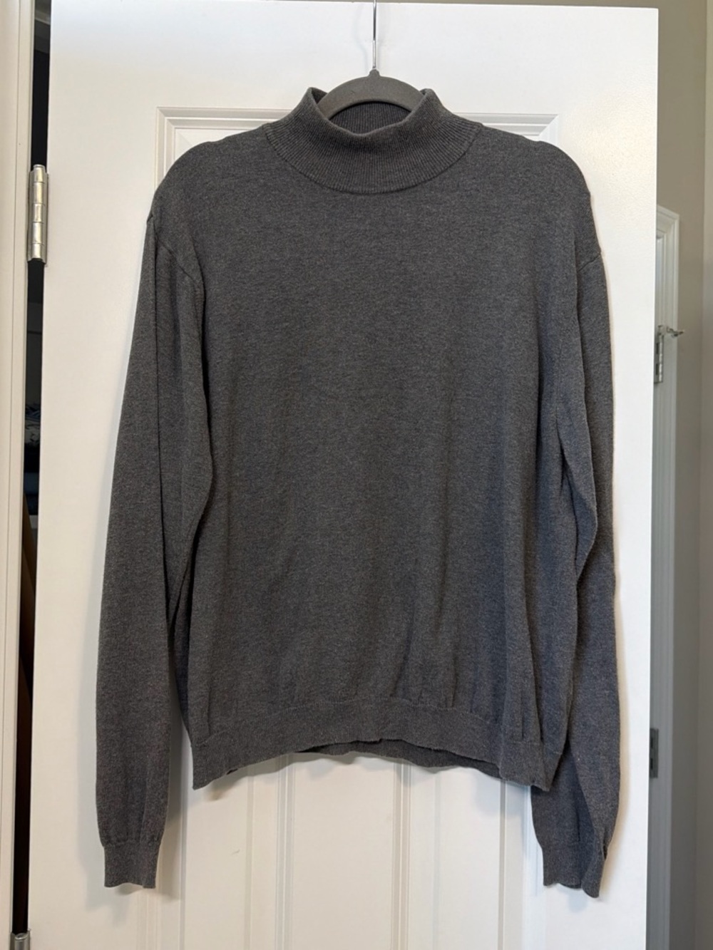 Talbots 100% Cotton Charcoal Gray Turtleneck Sweater